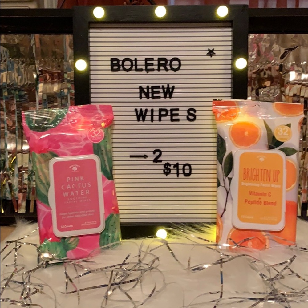 BOLERO, facial wipes, NEW